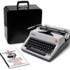 Light-Gray 1970 Olympia SM9 De Luxe Typewriter, New Platen, Vintage SM-9 Professionally Restored (Refurbished)