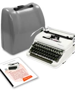Glossy-White 1956 Olympia SM3 De Luxe Typewriter, New Platen, Vintage SM-3 Professionally Restored (Refurbished)