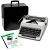 Gray 1969 Olympia SM9 De Luxe Manual Typewriter, New Platen, Vintage Grey SM-9 Professionally Restored (Refurbished)