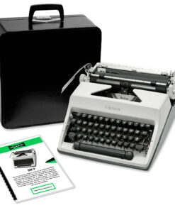 Gray 1969 Olympia SM9 De Luxe Manual Typewriter, New Platen, Vintage Grey SM-9 Professionally Restored (Refurbished)