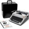 Light-Gray 1969 Olympia SM9 De Luxe Typewriter, New Platen, Vintage SM-9 Professionally Restored (Refurbished)