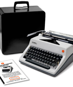 Light-Gray 1969 Olympia SM9 De Luxe Typewriter, New Platen, Vintage SM-9 Professionally Restored (Refurbished)