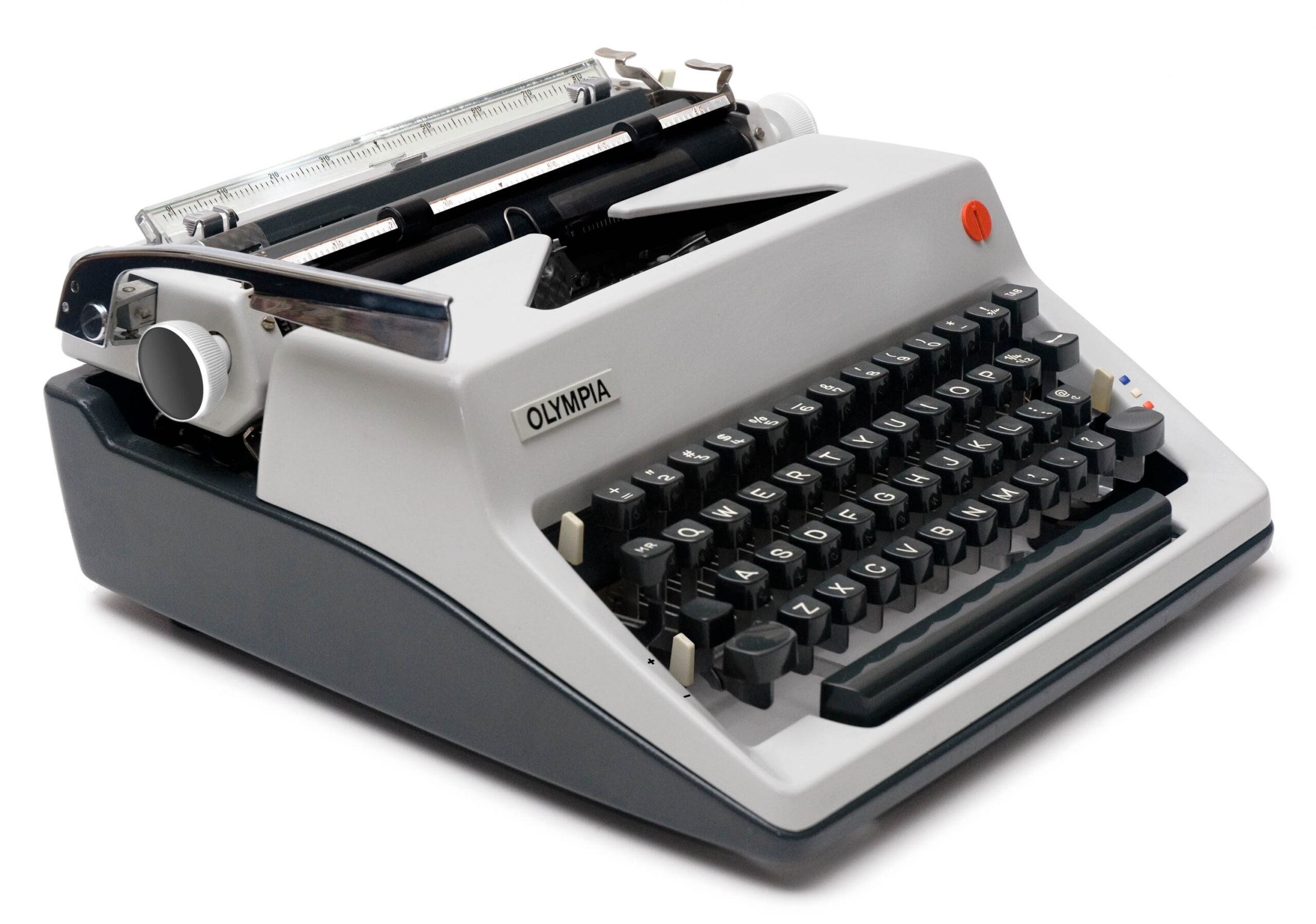 Light-Gray 1969 Olympia SM9 De Luxe Typewriter #1531 Vintage SM-9 Professionally Restored (Refurbished) - Image 2