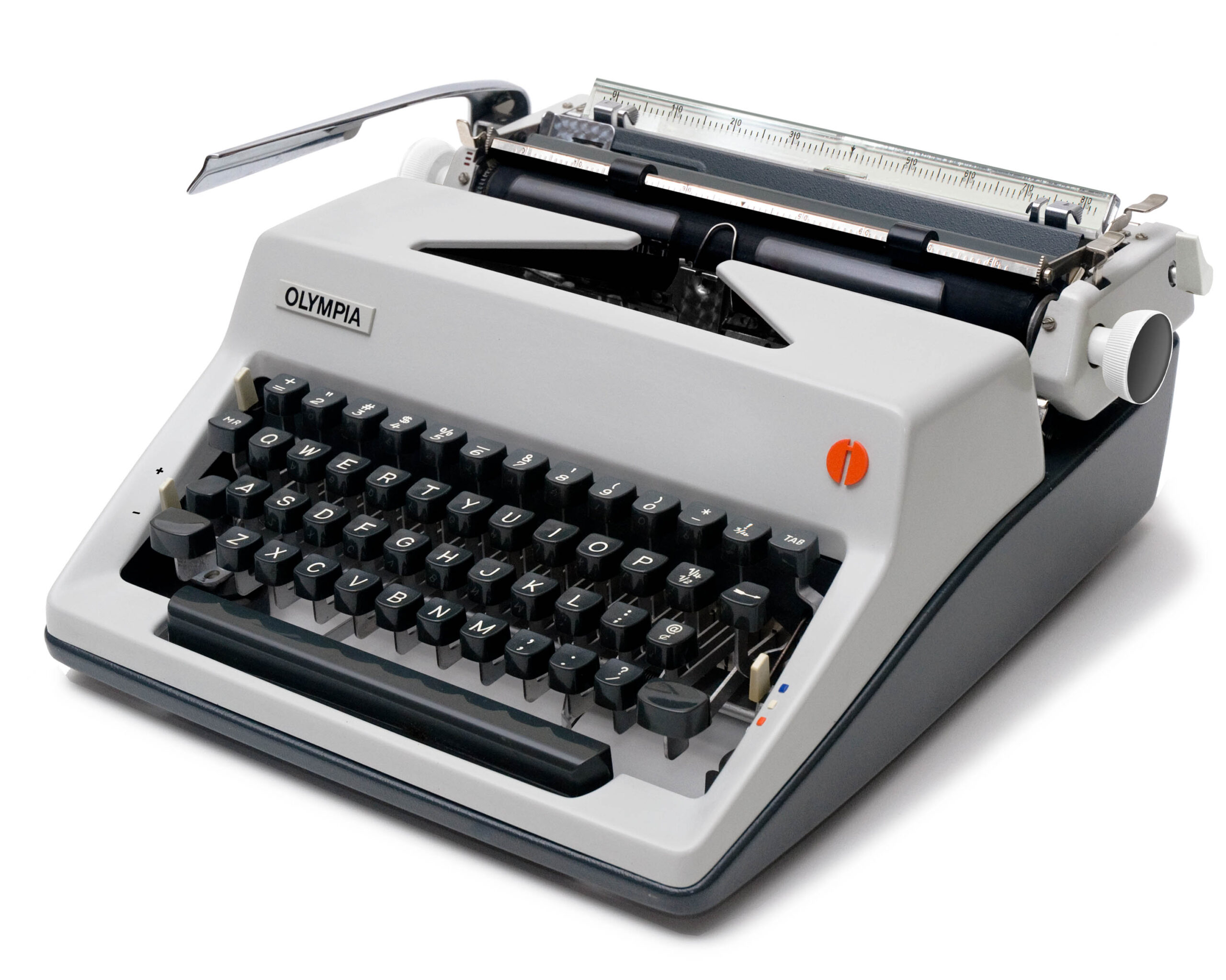 Light-Gray 1969 Olympia SM9 De Luxe Typewriter #1531 Vintage SM-9 Professionally Restored (Refurbished) - Image 3