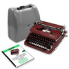*Rare* Burgundy/Maroon 1959 Olympia SM4 Typewriter Vintage Professionally Restored (Refurbished)