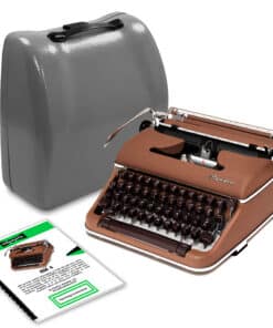 Brown 1960 Olympia SM4 Manual Typewriter, New Platen, Vintage SM-4 Professionally Restored (Refurbished)