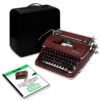 *Rare* Burgundy/Maroon 1959 Olympia SM4 Typewriter, New Platen, Vintage Professionally Restored (Refurbished)