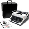 White 1976 Olympia SM9 De Luxe Typewriter, New Platen, Vintage SM-9, Professionally Restored (Refurbished)
