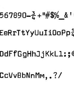 Four lines of random alphanumeric characters and symbols in a bold, monospaced-looking font on a white background.
